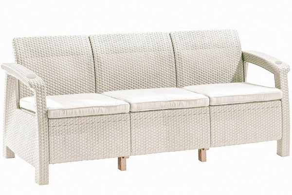 Трёхместный диван  Yalta Sofa 3 Seat белый купить в Севастополе