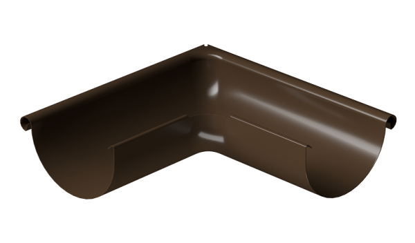 Угол внешний 90° D125 Döcke STAL PREMIUM Каштан, (RAL 8017) купить в Севастополе