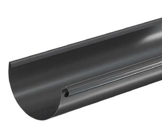 Водосток Aquasistem, система 125x90 - Водосточный желоб 3.00м RAL 7024 Тёмно-серый купить в Севастополе
