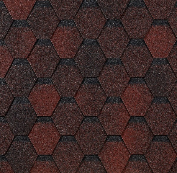 Гибкая черепица EURASIA Docke, Коллекция ШЕСТИГРАННИК Красный купить в Севастополе