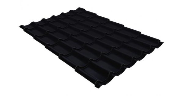 Металлочерепица классик GL 0,5 Velur20 RAL 9005 черный купить в Севастополе