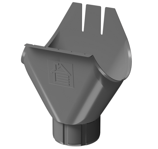 Воронка желоба D125 Döcke STAL PREMIUM Графит, (RAL 7024) купить в Севастополе