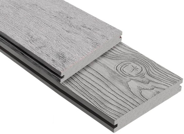 Террасная доска ДПК Outdoor 3D полнотелая STORM/OCEAN GREY серая микс купить в Севастополе