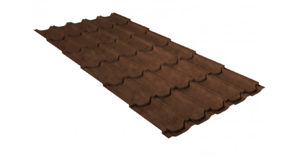 Металлочерепица квинта плюс GL 0,5 Safari Twincolor Brown купить в Севастополе
