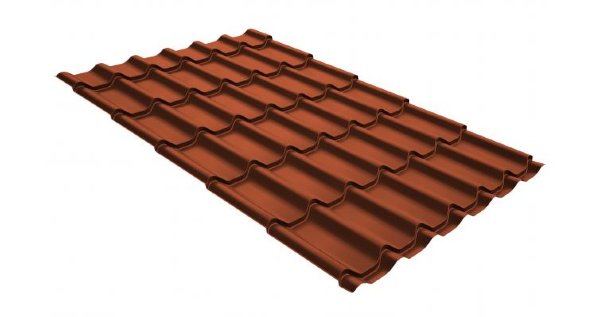 Металлочерепица классик GL 0,5 GreenCoat Pural RR 750 кирпично-красный (RAL 8004 терракота) купить в Севастополе