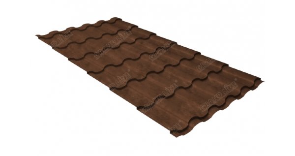 Металлочерепица кредо GL 0,5 Safari Twincolor Brown купить в Севастополе