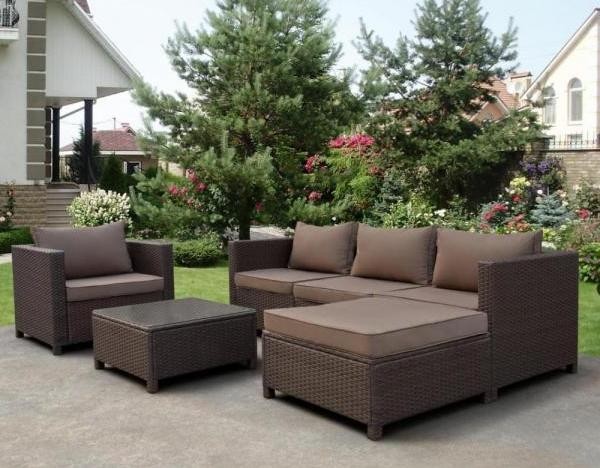 Комплект мебели AFINA плетеной из иск. ротанга YR821A Brown/Beige купить в Севастополе