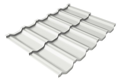 Металлочерепица модульная Квинта Uno Grand Line c 3D резом 0,5 Satin RAL 9003 сигнальный белый купить в Севастополе