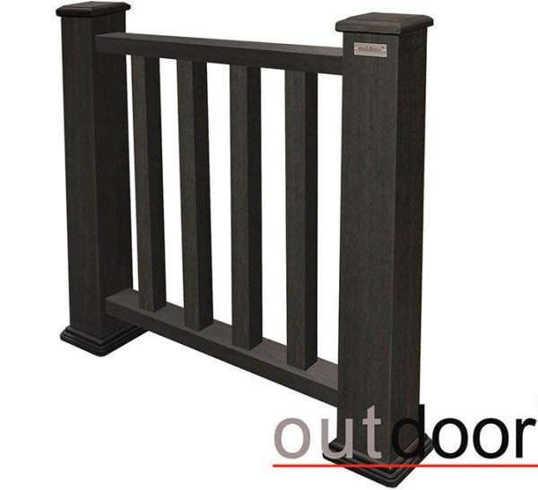 Ограждение из ДПК Outdoor Классик 3D STORM чёрный купить в Севастополе