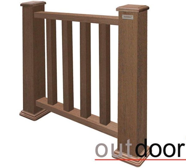 Ограждение из ДПК Outdoor Классик 3D STORM коричневый микс купить в Севастополе