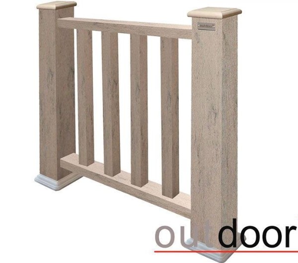 Ограждение из ДПК Outdoor Классик 3D STORM серый микс купить в Севастополе