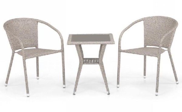 Комплект плетеной мебели AFINA из иск. ротанга T25C/Y137C-W85 Latte 2Pcs купить в Севастополе