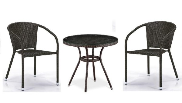 Комплект плетеной мебели AFINA из иск. ротанга Асоль-7 T282ANT/Y137C-W53 Brown 2Pcs купить в Севастополе