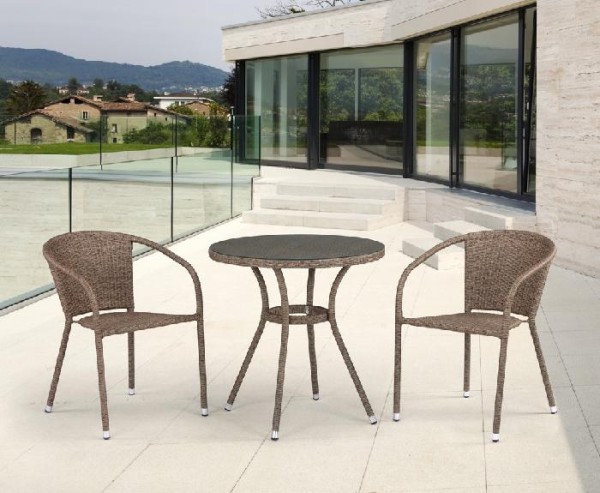 Комплект плетеной мебели AFINA из иск. ротанга T282ANT/Y137C-W56 Light Brown 2Pcs купить в Севастополе