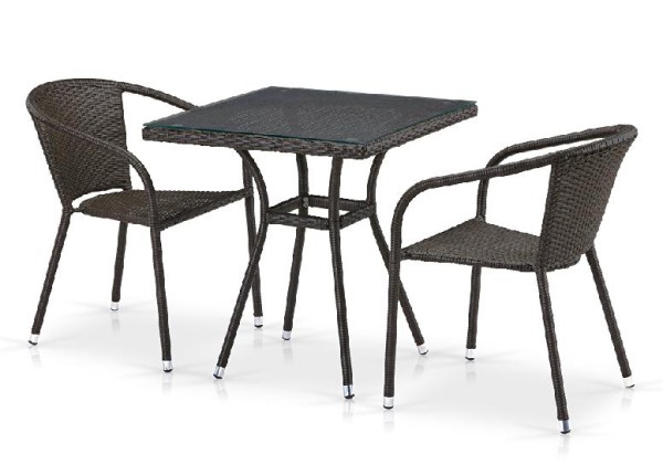 Комплект плетеной мебели AFINA из иск. ротанга T282BNT/Y137C-W53 Brown 2Pcs купить в Севастополе