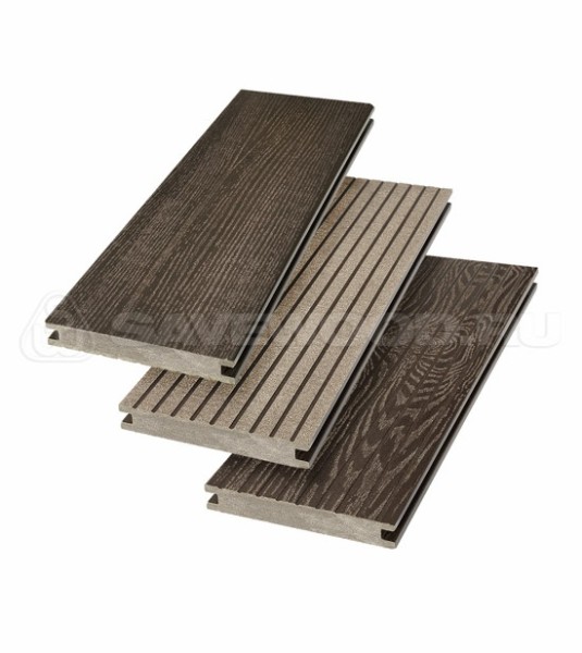 Террасная доска SW Fraxinus (R) полнотелая «SaveWood» Темно-коричневый купить в Севастополе