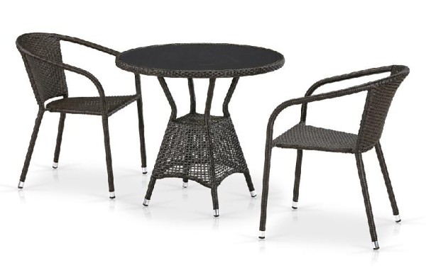 Комплект плетеной мебели AFINA из иск. ротанга T707ANS/Y137C-W53 Brown 2Pcs купить в Севастополе