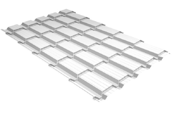 Металлочерепица GL квадро профи 0,5 Satin RAL 9003 сигнальный белый купить в Севастополе