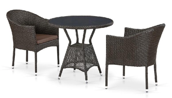 Комплект плетеной мебели AFINA из иск. ротанга T707ANS/Y350-W53 Brown 2Pcs купить в Севастополе