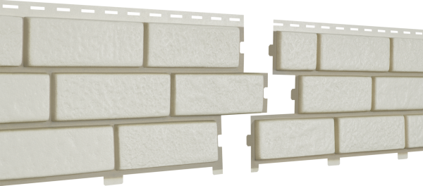 Фасадная панель Ю-Пласт Стоун Хаус Кирпич с декорированным швом Белый купить в Севастополе