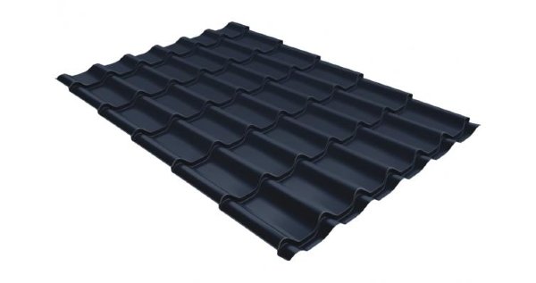 Металлочерепица классик 0,5 Satin RAL 7024 мокрый асфальт купить в Севастополе