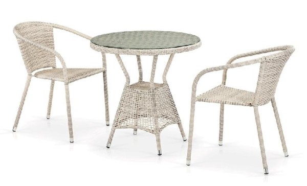 Комплект плетеной мебели AFINA из иск. ротанга T705ANT/Y137C-W85 Latte 2Pcs купить в Севастополе