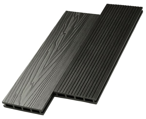 Террасная доска ДПК NanoWood двусторонняя New 3D тиснение + вельвет Графит купить в Севастополе