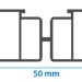 Лага алюминиевая KRONEX 50x25x3000 мм несущая купить в Севастополе