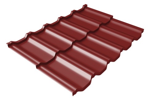 Металлочерепица модульная Квинта Uno Grand Line c 3D резом 0,5 Satin RAL 3011 коричнево-красный купить в Севастополе