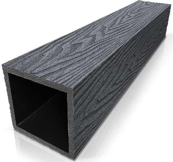 Столб ДПК 3D GardenParkett фактура дерева Графит купить в Севастополе