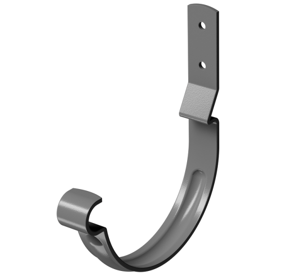 Карнизный крюк короткий (гнутый) D125 Döcke STAL PREMIUM Графит, (RAL 7024) купить в Севастополе