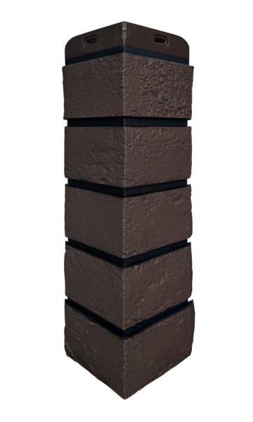 Угол Grand Line состаренный кирпич премиум Шоколадный (шов RAL 9005) купить в Севастополе